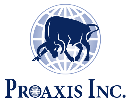PROAXIS Inc. 牛と地球儀のロゴ